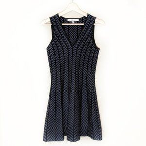 Cupcakes & cashmere herringbone fit & flare dress